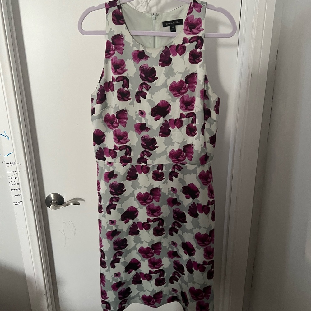 Banana republic floral midi A line dress